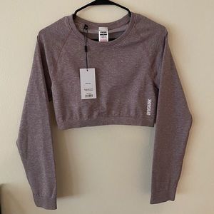 Gymshark Adapt Marl Seamless long sleeve crop top